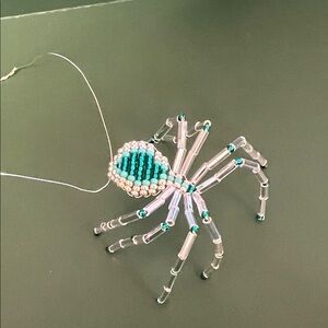Beaded Christmas Spider Ornament